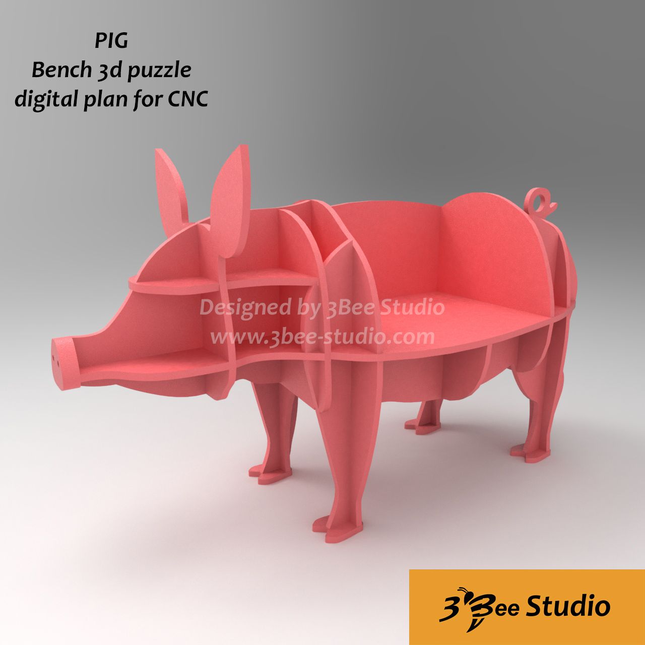 1280x1280 Pig Bench Puzzle Plan Vector Shelves Vector File