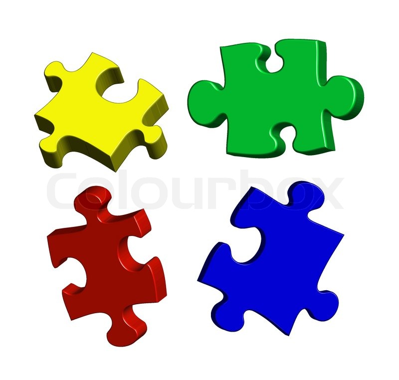800x762 Vector Colored Puzzles Stock Vector Colourbox