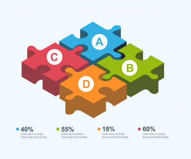 626x519 Puzzle Infographic Vector Premium Download