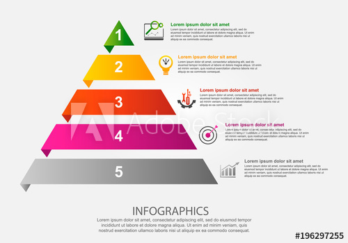 500x350 Modern Vector Illustration Infographic Template Of The Pyramid