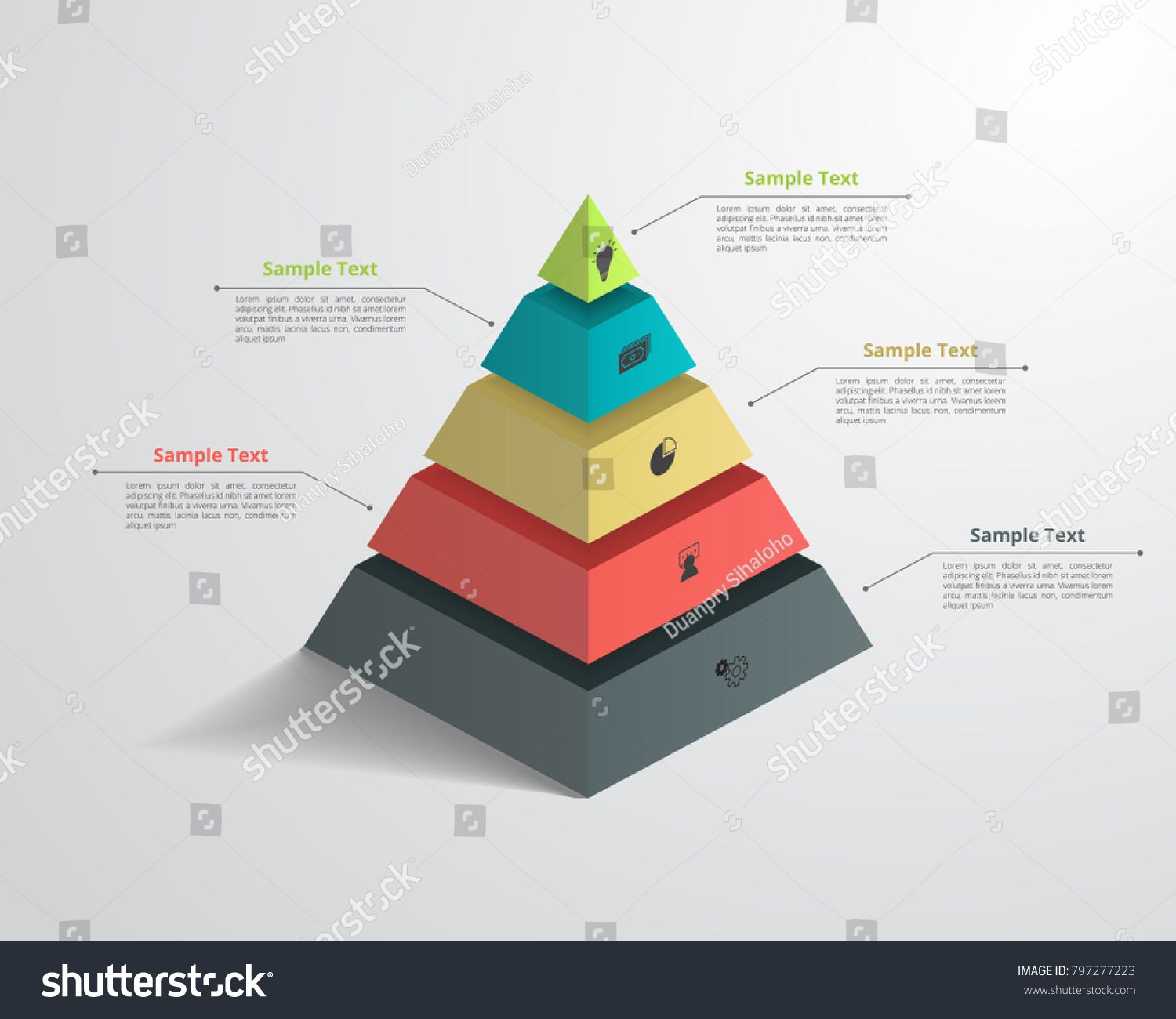 1500x1300 Pyramid Infographic Template For Business, Education, Web