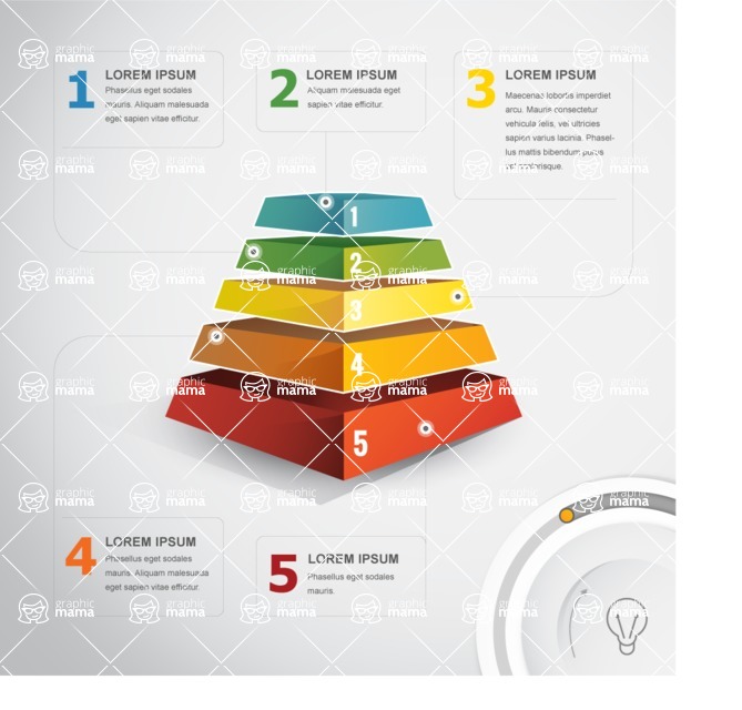 669x640 Vector Infographic Template Collection Design Bundle Pyramid