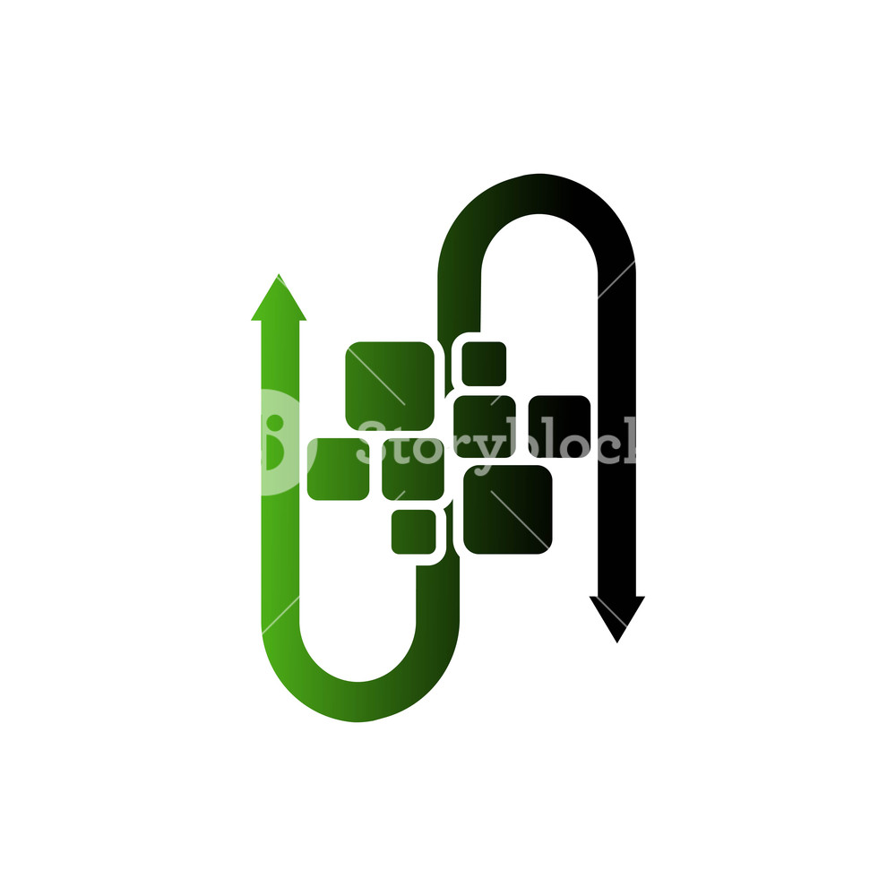 1000x1000 Arrows Box Rectangle Logo, Arrow Link Business Logo Concept