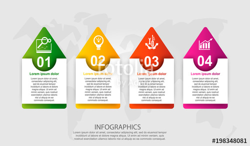 500x292 Modern Vector Illustration Rectangle Template With An Arrow