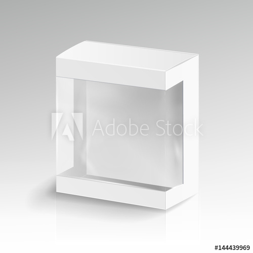 500x500 White Blank Cardboard Rectangle Vector Empty Package Cardboard