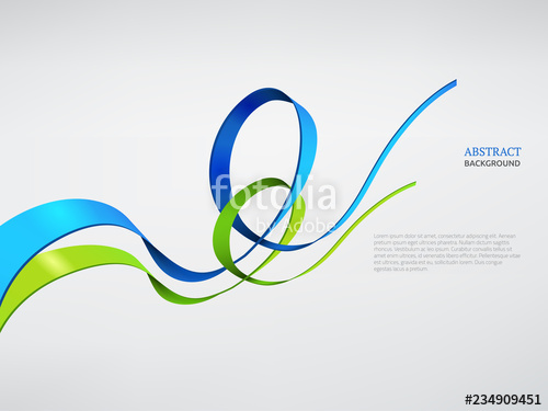 Abstract Background With Curled Ribbons Vector Illustration 500x375 Abstract Background With Curled Ribbons Vector Illustration