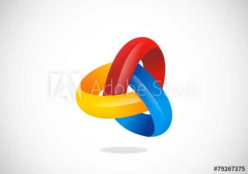 Circle Abstract Loop Ribbon Vector Logo 500x350 Circle Abstract Loop Ribbon Vector Logo