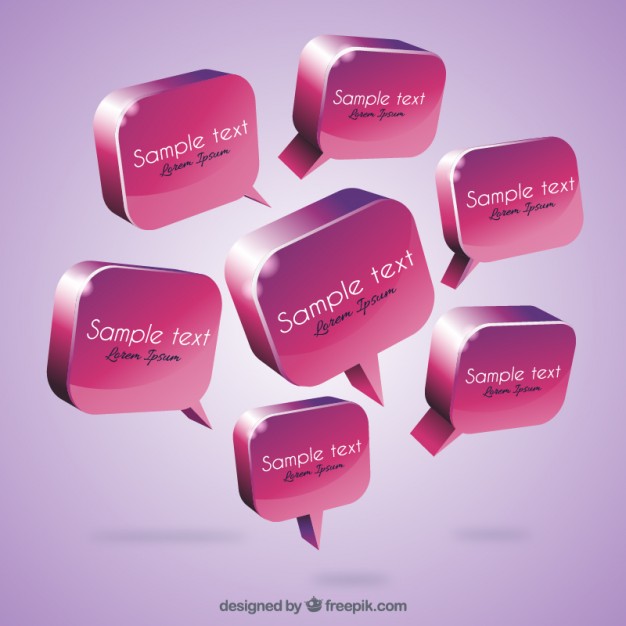 626x626 Speech Bubbles Vector Free Download