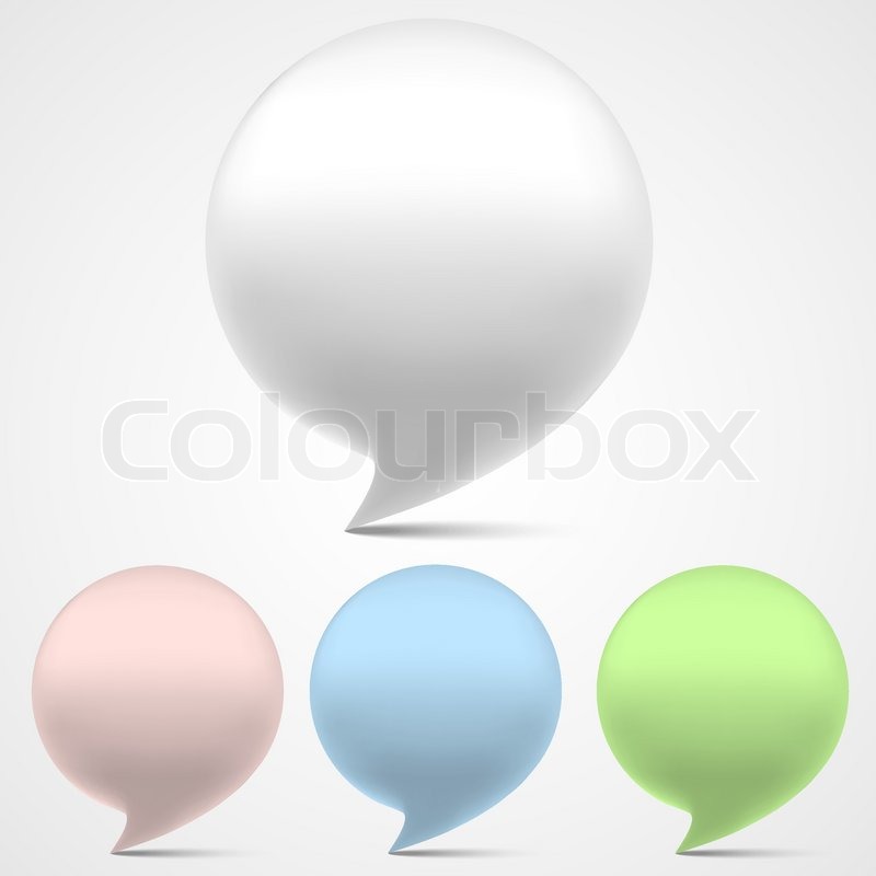 800x800 Speech Bubbles Vector Set Stock Vector Colourbox