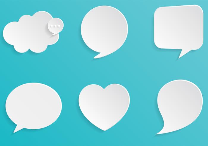 700x490 Speech Bubbles Vector Set