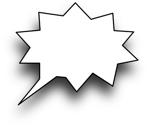 500x434 Crinkly Speech Bubble Vector Image