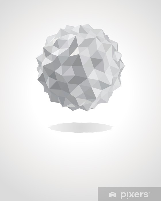 560x700 Abstract Origami Paper Sphere Vector Background Wall Mural