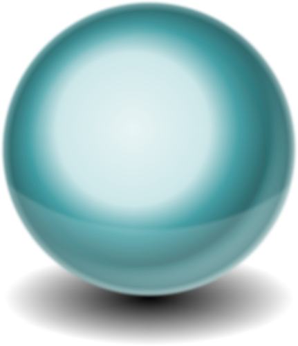 431x500 Sphere With Reflection Vector Image