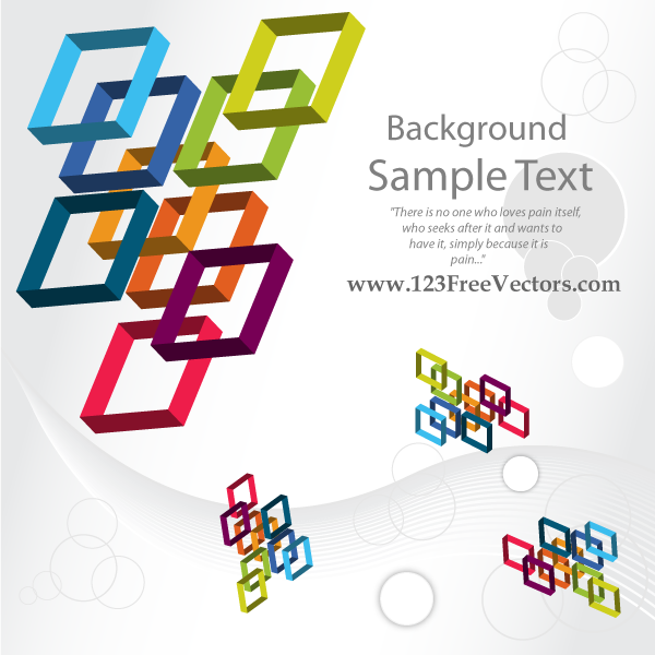 600x600 Colorful Square Vector Background