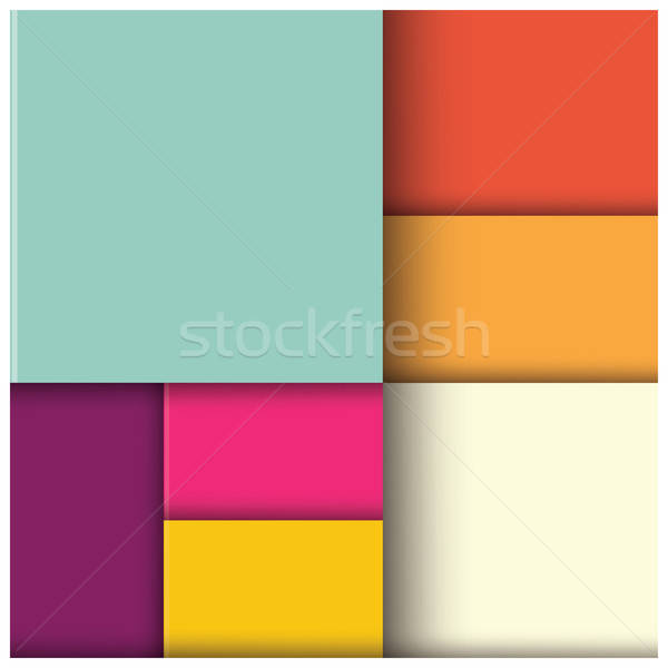 600x600 Abstract Square Background, Colorful Tiles, Geometric, Vector