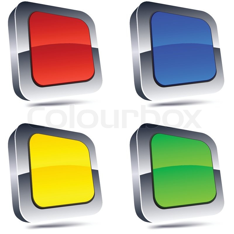 800x800 Blank Square Buttons Stock Vector Colourbox