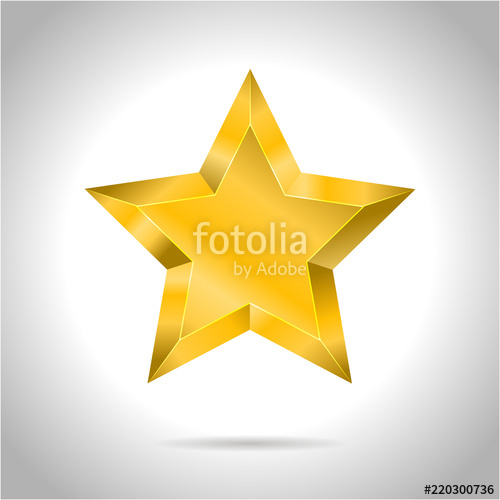 Star Vector Realistic Metallic Golden Isolated Yellow Stock 500x500 Star Vector Realistic Metallic Golden Isolated Yellow Stock