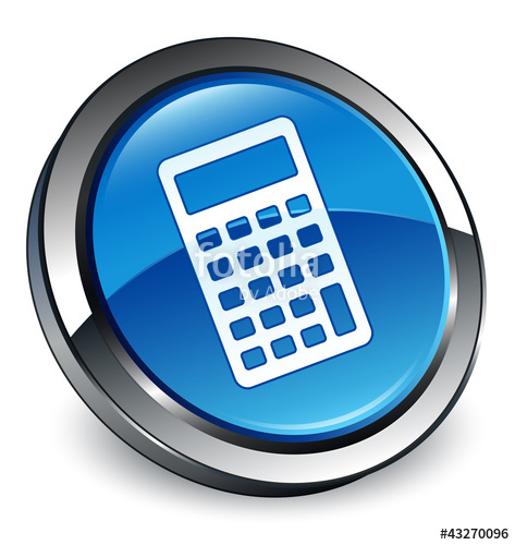 473x500 Calculator Icon Blue Button Stock Image And Royalty Free