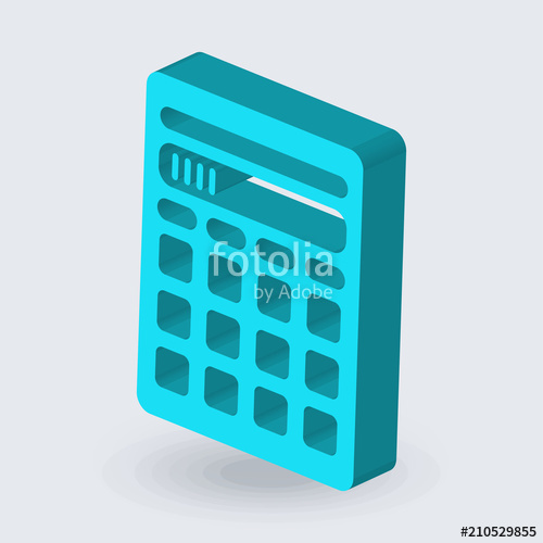 500x500 Calculator Icon Vector Sign And Symbol Isolated On White