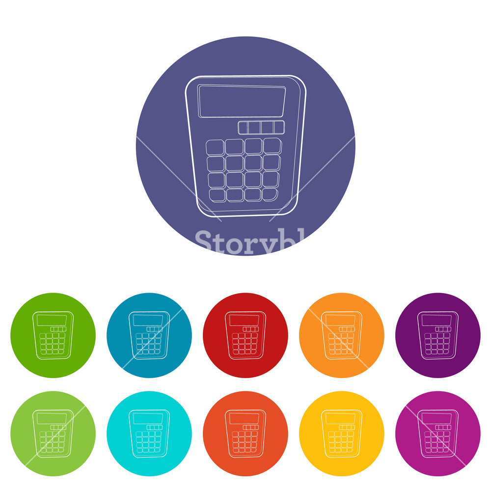 1000x1000 Calculator Icon Isometric Illustration Of Calculator Vector