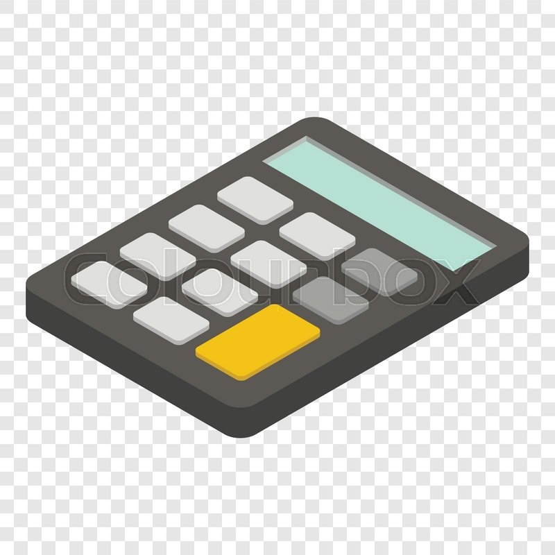 800x800 Calculator Isometric Icon On Stock Vector Colourbox