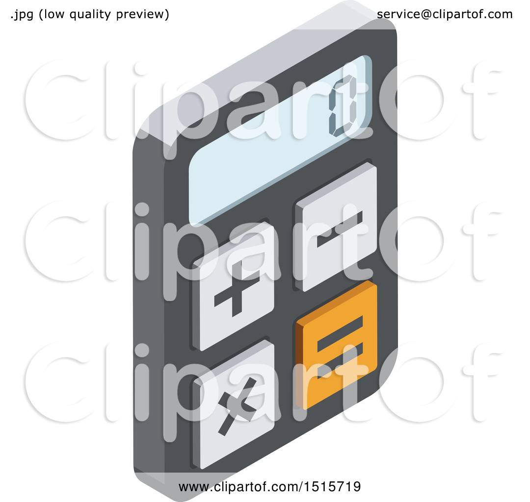 1080x1024 Clipart Of A Isometric Calculator Icon