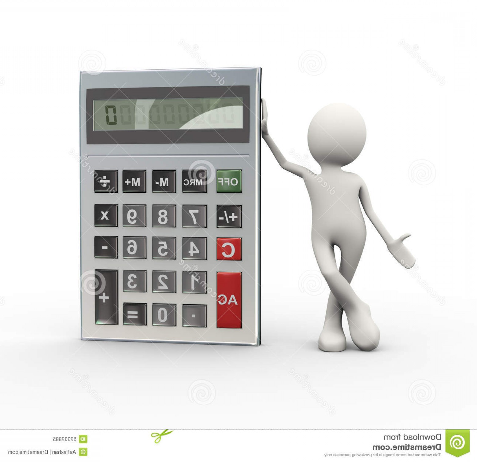 1560x1512 Stock Illustration D Man Standing Calculator Illustration Human