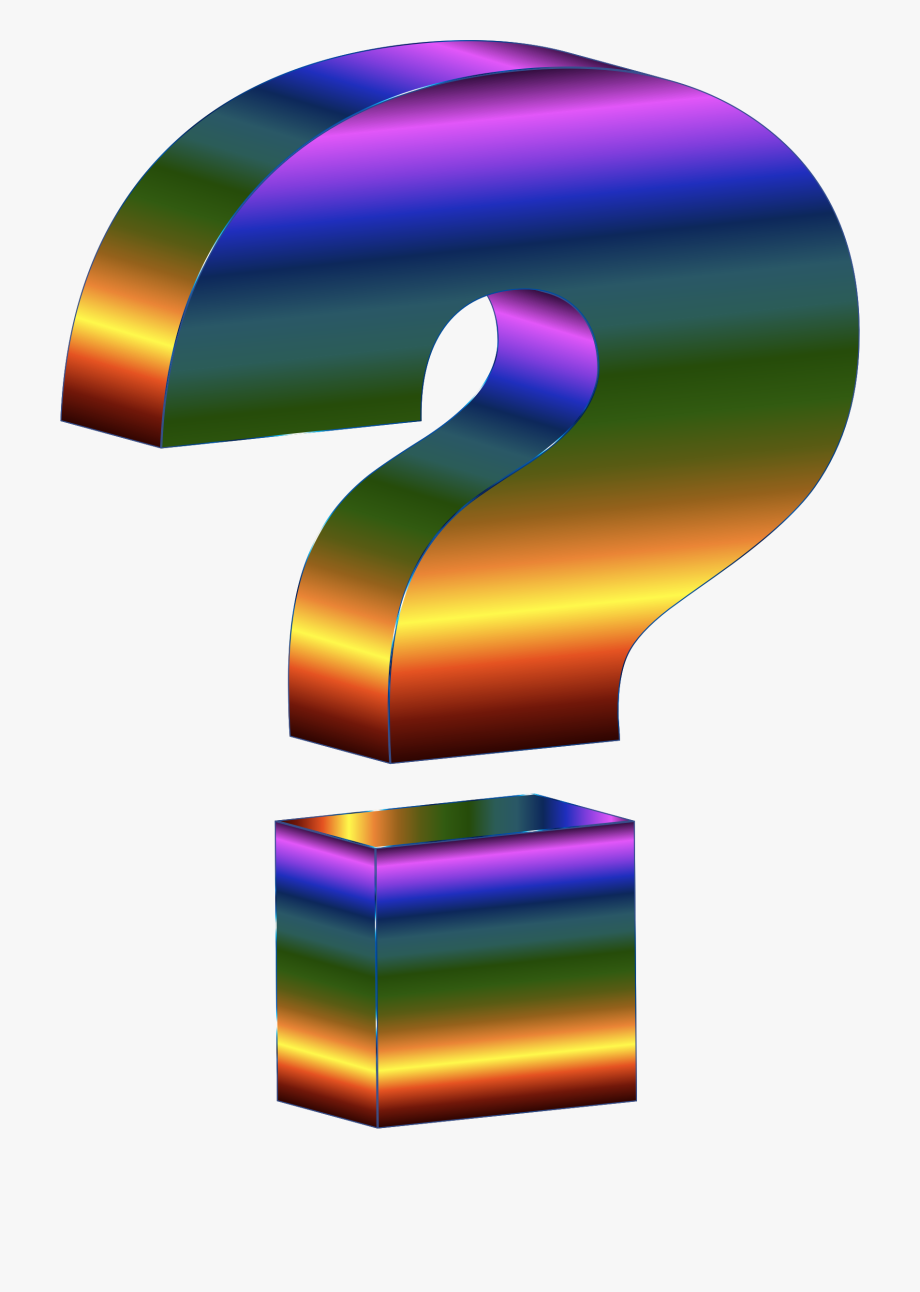 920x1292 Prismatic Question Mark Vector Clipart Image