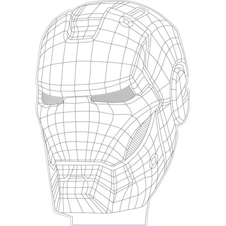 450x450 Iron Man Illusion Vector For Cnc