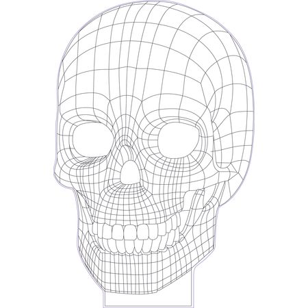 450x450 Skull Illusion Vector For Cnc