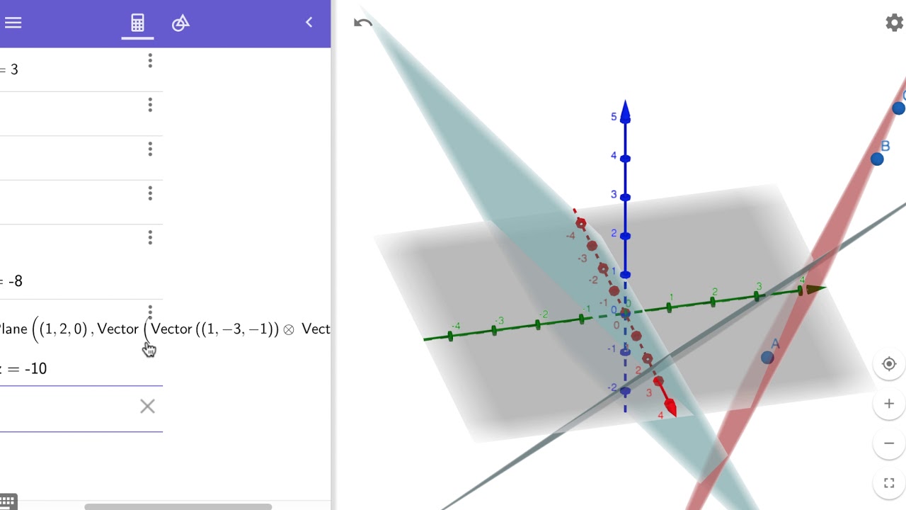 1280x720 Graphing Planes In Using Geogebra
