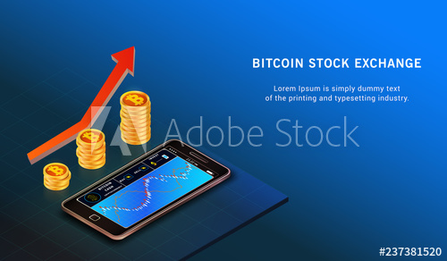 500x292 Bitcoin Up Growth Concept Bitcoin Revenue Illustration Forex