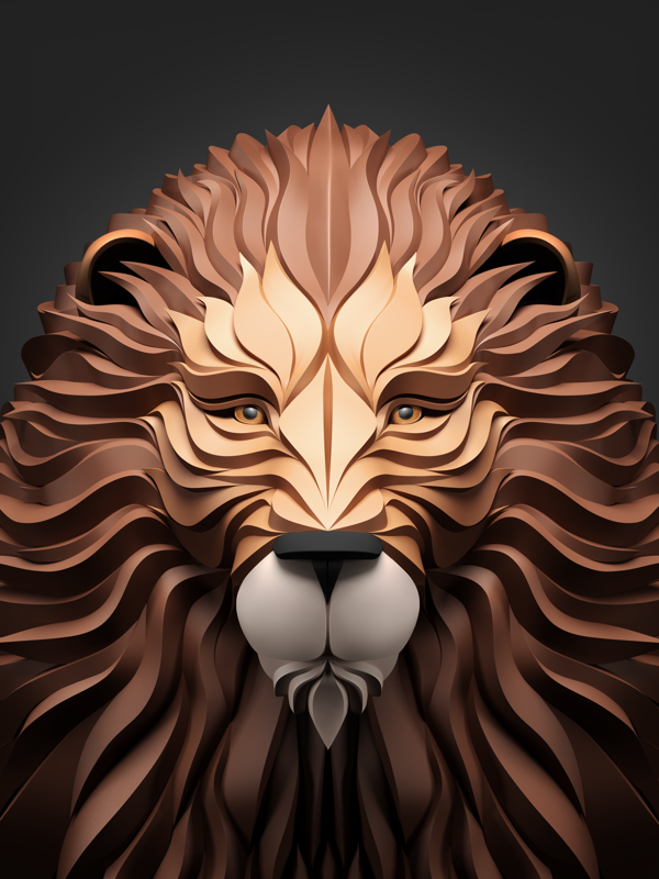 600x800 Lion Vector Animal Digitalart Io