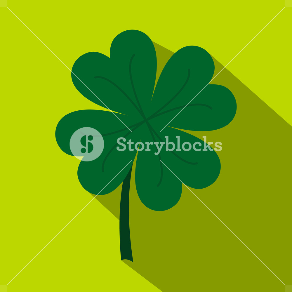 1000x1000 Four Leaf Clover Icon Flat Illustration Of Four Leaf Clover