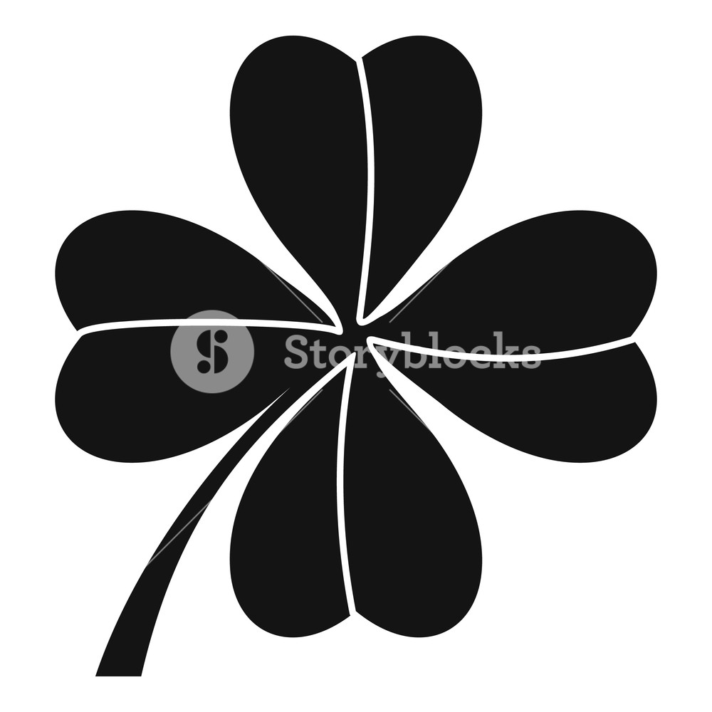 1000x1000 Four Leaf Clover Icon Simple Illustration Of Four Leaf Clover
