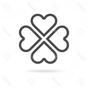 Royalty Free Stock Photography Four Leaf Clover Vector Ornament 300x300 Royalty Free Stock Photography Four Leaf Clover Vector Ornament