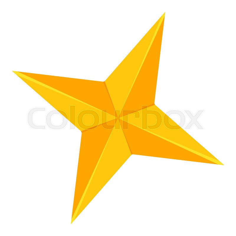 800x800 Colorful Cartoon Point Golden Star Stock Vector Colourbox