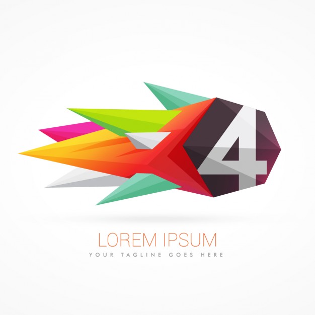 626x626 Colorful Abstract Logo With Number Vector Free Download
