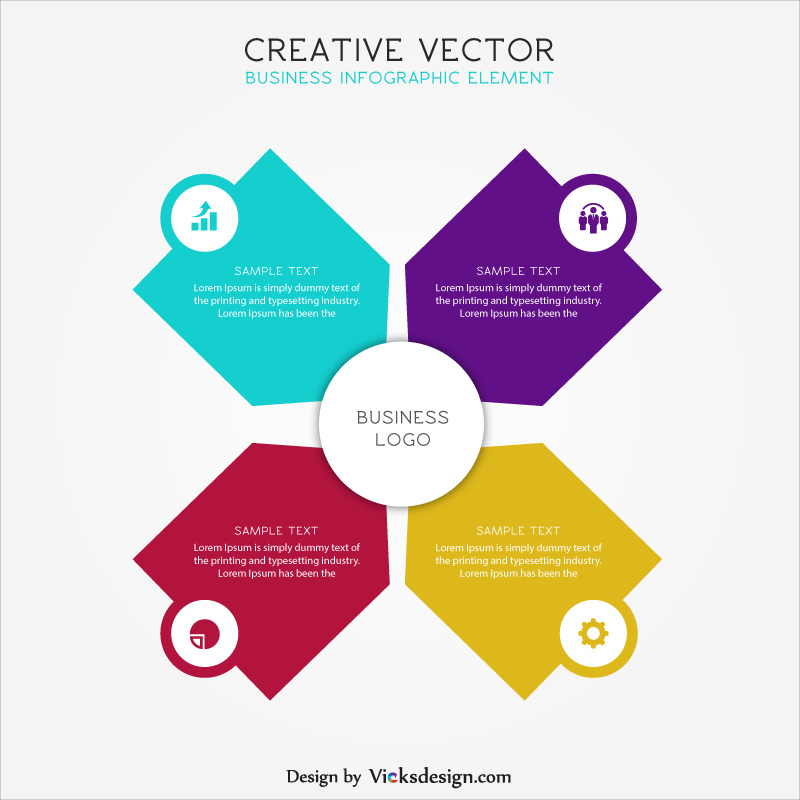 800x800 Creative Infographic Vector, Step Market Success, Business