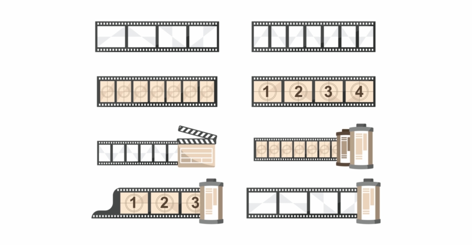 920x477 Photo Negative Icons Vector