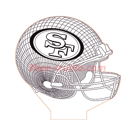 450x450 San Francisco Nfl Helmet Illusion Lamp Plan Vector