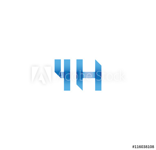 500x480 Initial Simple Modern Blue