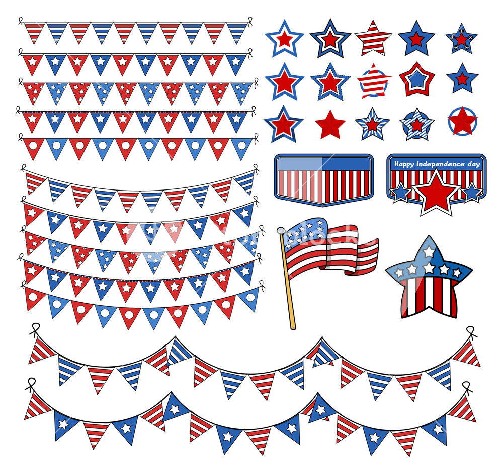 Design Elements Of July Vector Illustration Royalty Free Stock 1000x943 Design Elements Of July Vector Illustration Royalty Free Stock