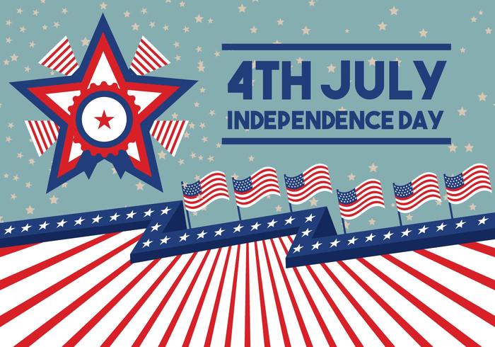 Independence Day July Vector Poster 700x490 Independence Day July Vector Poster