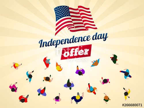 Independence Day Offer, Of July, Vector Illustration Stock 500x375 Independence Day Offer, Of July, Vector Illustration Stock