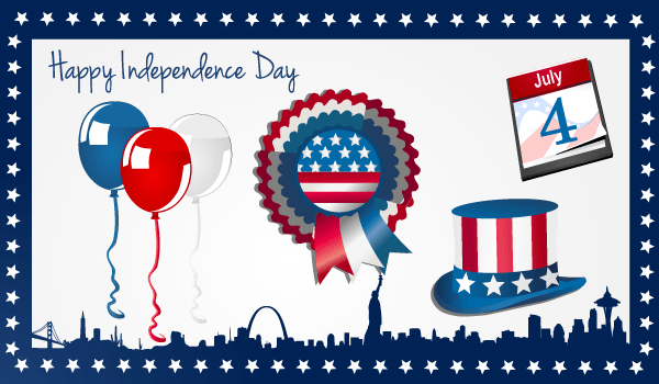 July Vector Set 600x350 July Vector Set