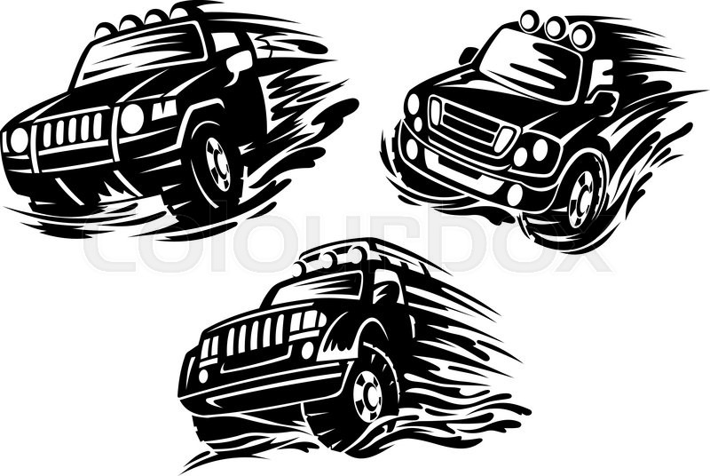 800x536 Dirty Jeeps Or Cars In Motion With Stock Vector Colourbox