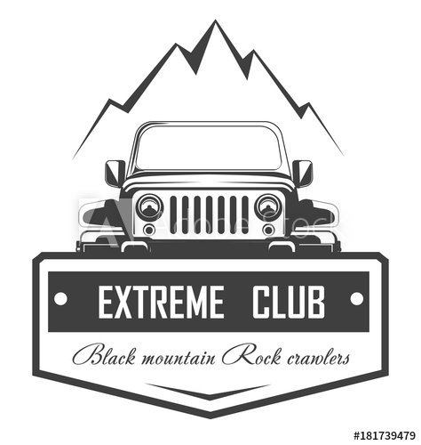 474x500 Off Road Extreme Car Club Logo Template Vector Symbol