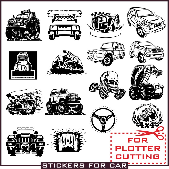 696x696 Stickers Vector Clipart For Plotter Cutting Download Cdr, Dxf
