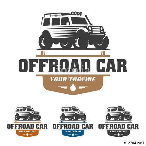 500x500 Vector Off Road Car Logo, Offroad Logo, Suv Car Logo Template